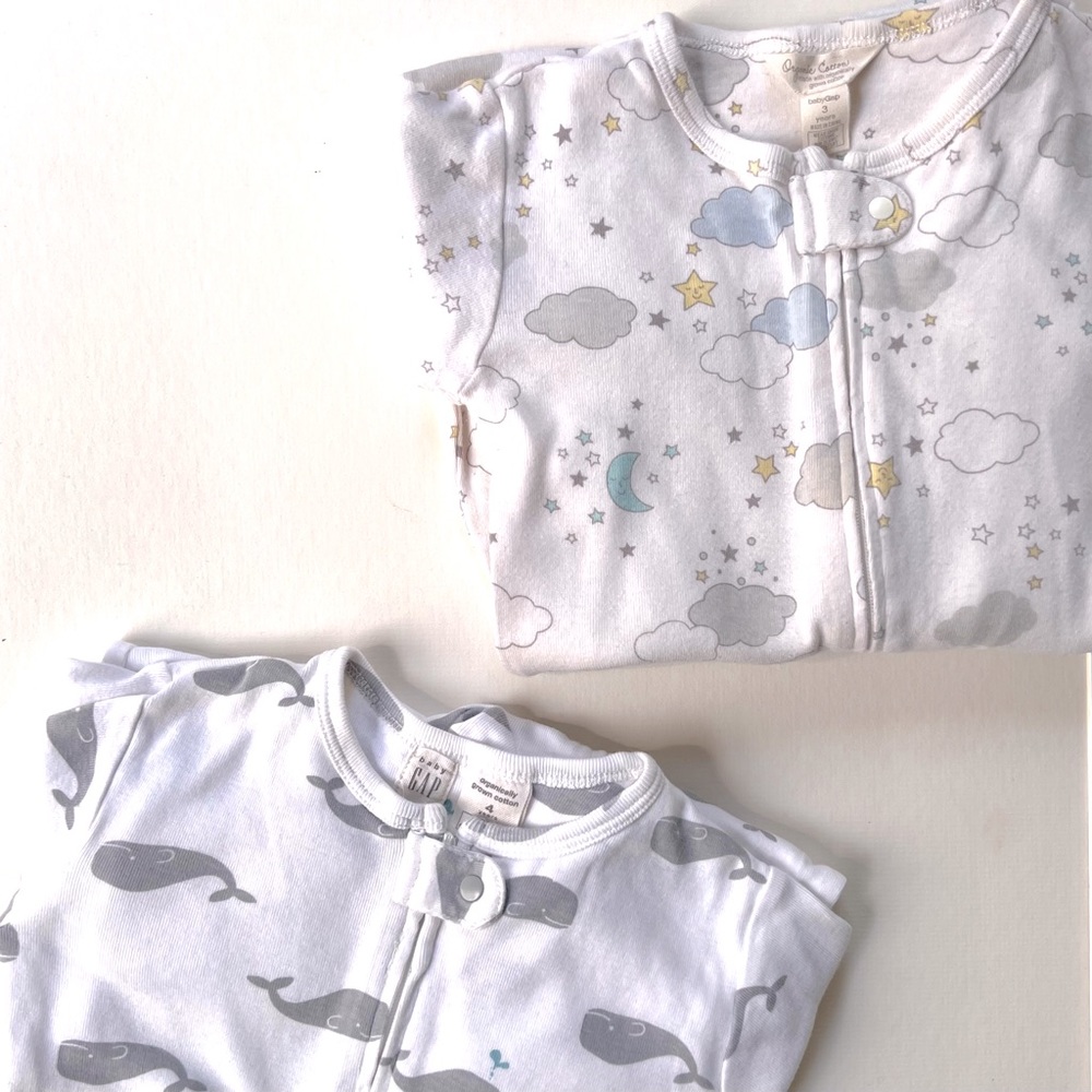 Gap Footed Organic Cotton Pajamas Sz 3 & 4